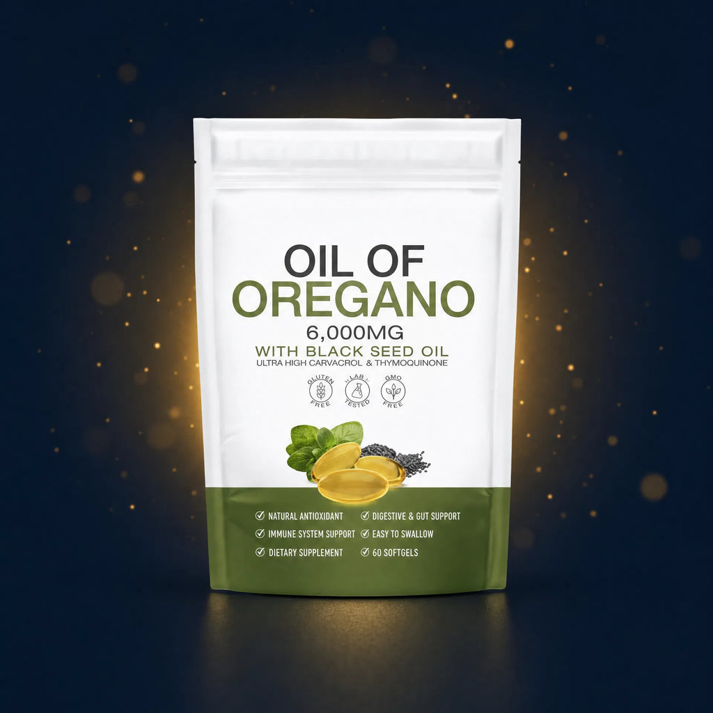 Oil of Oregano Softgels — 6,000mg with Black Seed Oil